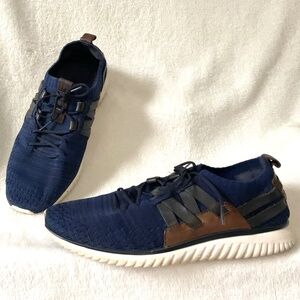 Cole Haan GrandMotion Lace Up Woven Comfort StitchLite Sneakers Sz 9.5M
